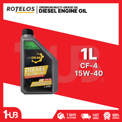 ROTELOS Heavy-Duty Diesel Engine Oil SAE 15W-40 API CF-4 1 Liter – Durable Protection for Diesel Engines