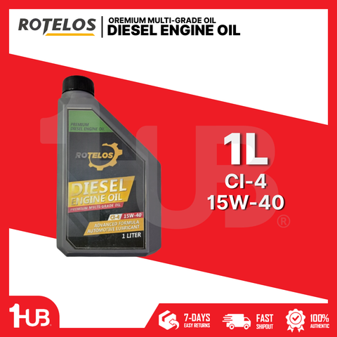 ROTELOS Heavy-Duty Diesel Engine Oil SAE 15W-40 API CI-4 1 Liter – Advanced Protection for Diesel Engines