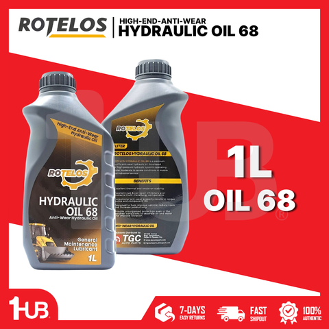 ROTELOS Hydraulic Oil ISO VG 68 Anti-Wear 1 Liter – High Performance Industrial Lubricant