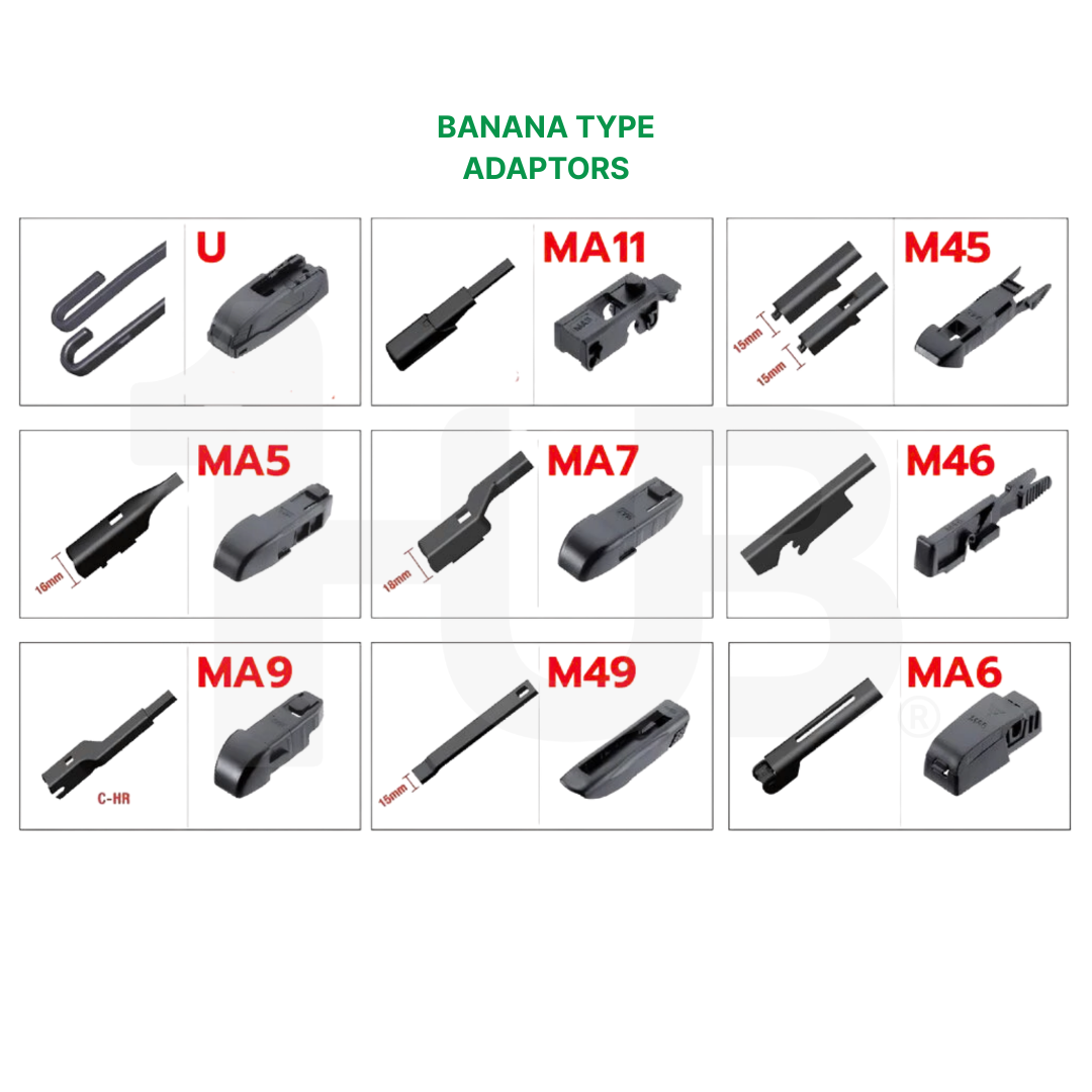 SCHAEFFLER ULTRA PREMIUM WIPER BLADE FOR SUZUKI CELERIO 2015 - 2025 MODEL U-HOOK / MULTI-ADAPTOR BANANA TYPE