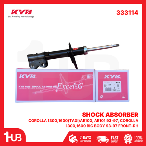 KYB SHOCK ABSORBER TOYOTA COROLLA 1300,1600(TAXI)AE100, AE101 93-97, COROLLA 1300,1600 BIG BODY 93-97 FRONT-RH 333114 48510-12750 ( 1 PC )