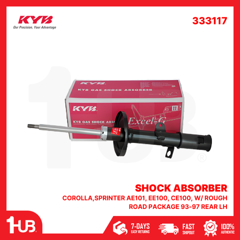 KYB SHOCK ABSORBER TOYOTA COROLLA,SPRINTER AE101, EE100, CE100, W/ ROUGH ROAD PACKAGE 93-97 REAR LH 333117 48540-02120 ( 1 PC )