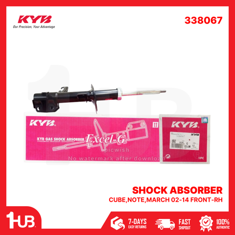 KYB SHOCK ABSORBER - GAS TYPE NISSAN CUBE,NOTE,MARCH 02-14 FRONT-RH 338067  ( 1 PC )