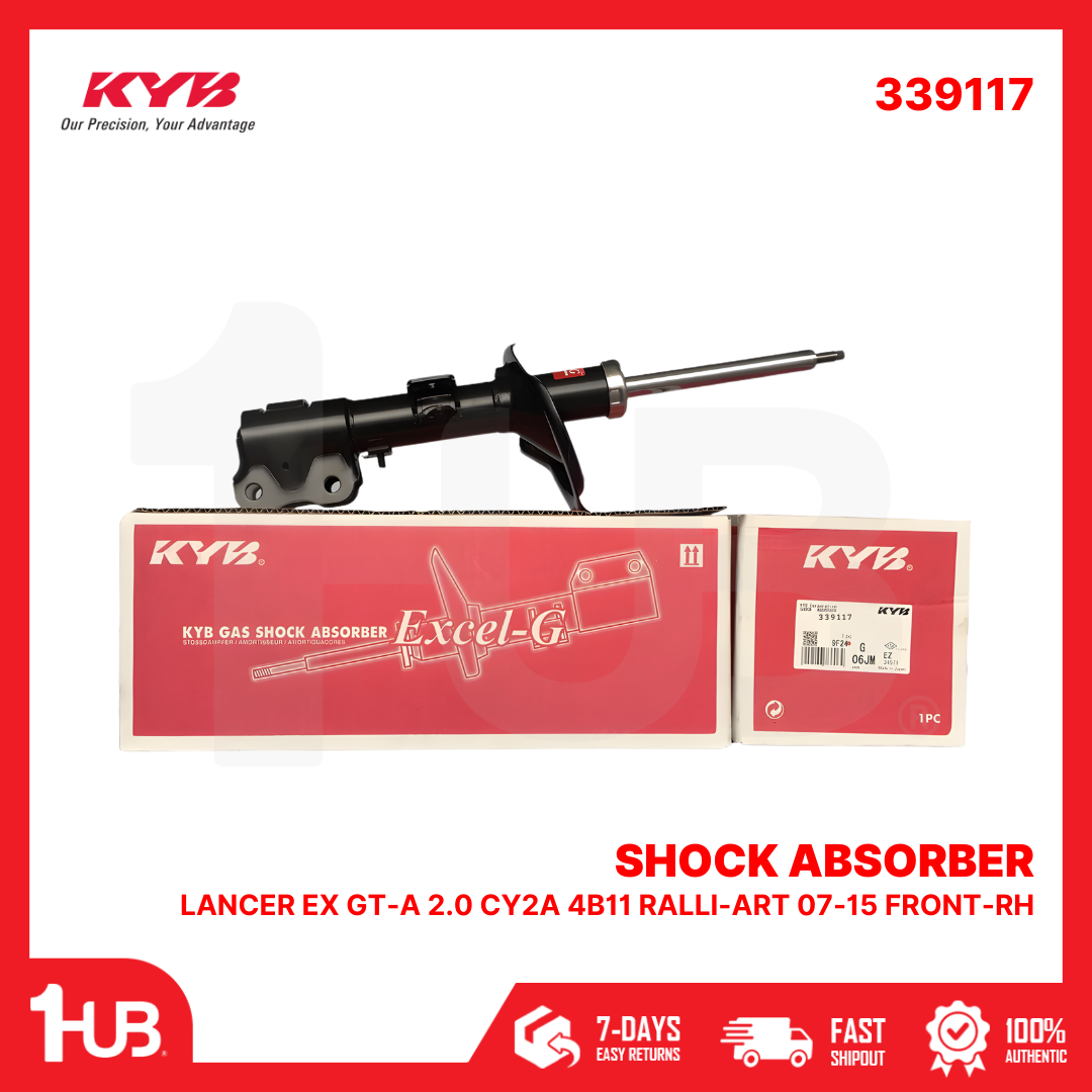 KYB SHOCK ABSORBER - GAS TYPE MITSUBISHI LANCER EX GT-A 2.0 CY2A 4B11 RALLI-ART 07-15 FRONT-RH 339117  ( 1 PC )