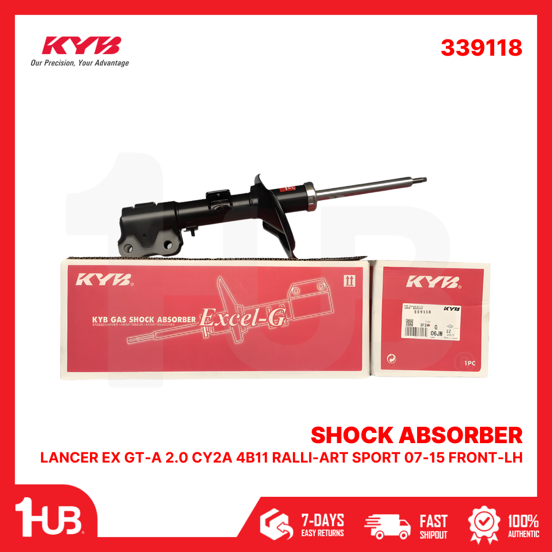 KYB SHOCK ABSORBER - GAS TYPE MITSUBISHI LANCER EX GT-A 2.0 CY2A 4B11 RALLI-ART SPORT 07-15 FRONT-LH 339118  ( 1 PC )