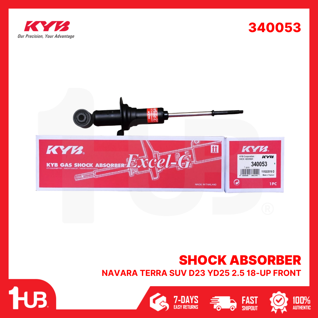 KYB SHOCK ABSORBER - GAS TYPE NISSAN NAVARA TERRA SUV D23 YD25 2.5 18-UP FRONT 340053  ( 1 PC )