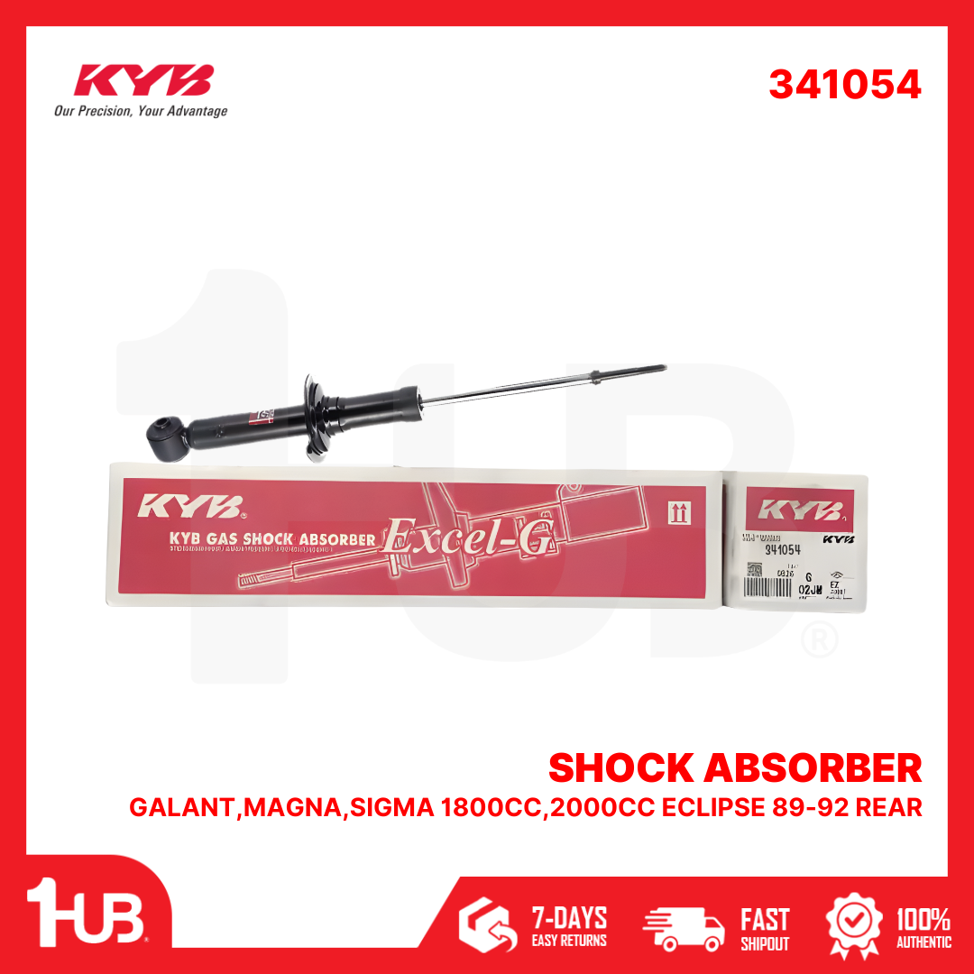 KYB SHOCK ABSORBER - GAS TYPE MITSUBISHI GALANT,MAGNA,SIGMA 1800CC,2000CC ECLIPSE 89-92 REAR 341054  ( 1 PC )