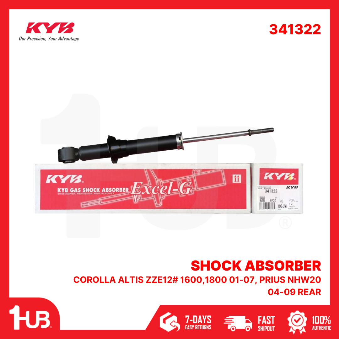 KYB SHOCK ABSORBER TOYOTA COROLLA ALTIS ZZE12# 1600,1800 01-07, PRIUS NHW20 04-09 REAR 341322 48530-02180 ( 1 PC )