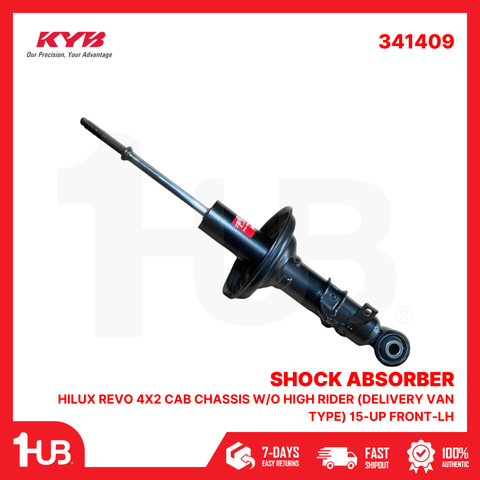 KYB SHOCK ABSORBER - GAS TYPE TOYOTA HILUX REVO 4X2 CAB CHASSIS W/O HIGH RIDER (DELIVERY VAN TYPE) 15-UP FRONT-LH 341409  ( 1 PC )