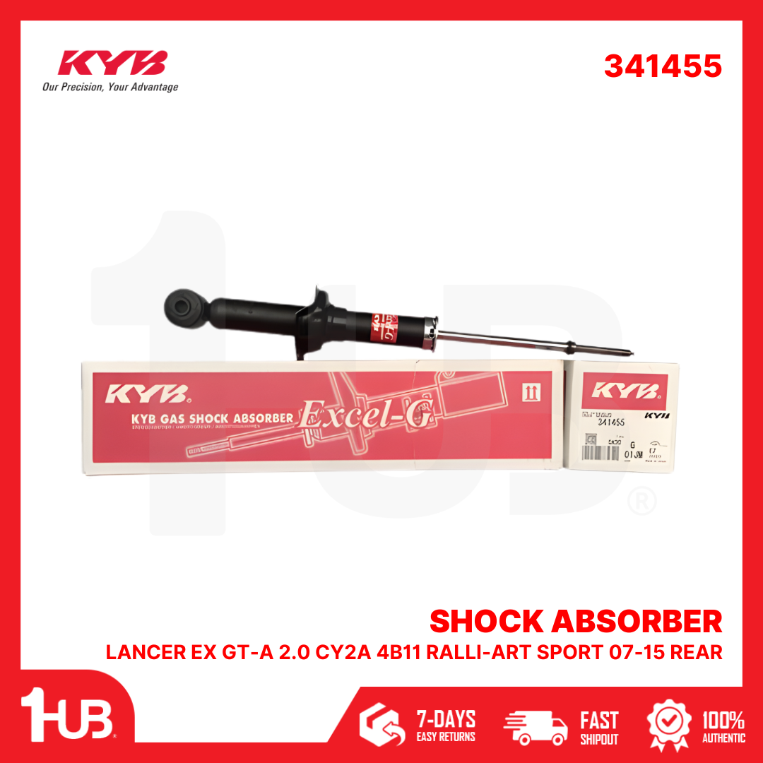 KYB SHOCK ABSORBER - GAS TYPE MITSUBISHI LANCER EX GT-A 2.0 CY2A 4B11 RALLI-ART SPORT 07-15 REAR 341455  ( 1 PC )