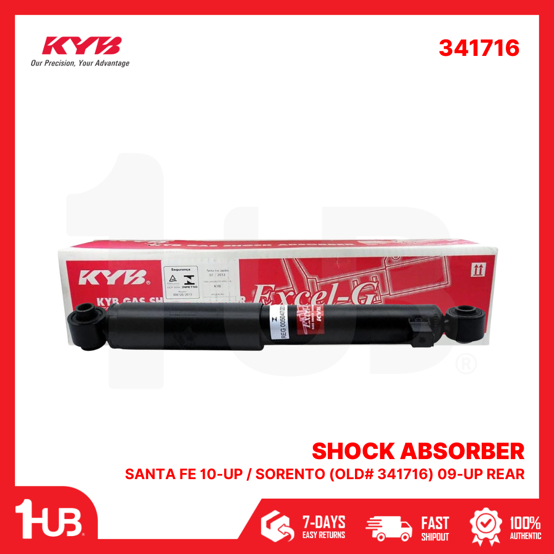 KYB SHOCK ABSORBER HYUNDAI / KIA SANTA FE 10-UP / SORENTO (OLD# 341716) 09-UP REAR 341716 / 3440028  ( 1 PC )