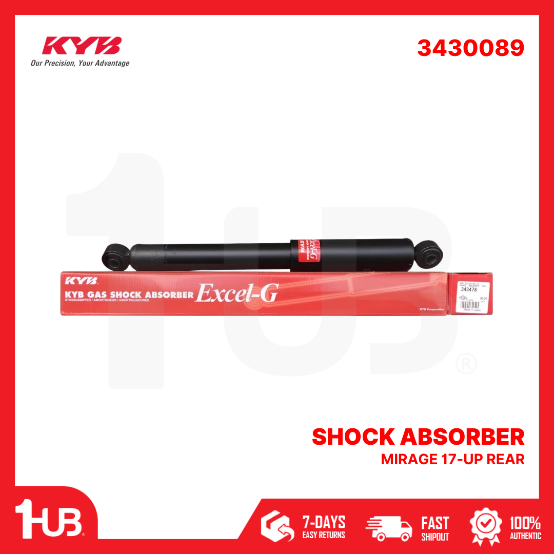 KYB SHOCK ABSORBER - GAS TYPE MITSUBISHI MIRAGE 17-UP REAR 3430089 4162A396 ( 1 PC )