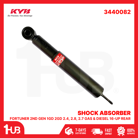 KYB SHOCK ABSORBER - GAS TYPE TOYOTA FORTUNER 2ND GEN 1GD 2GD 2.4, 2.8, 2.7 GAS & DIESEL 16-UP REAR 3440082  ( 1 PC )