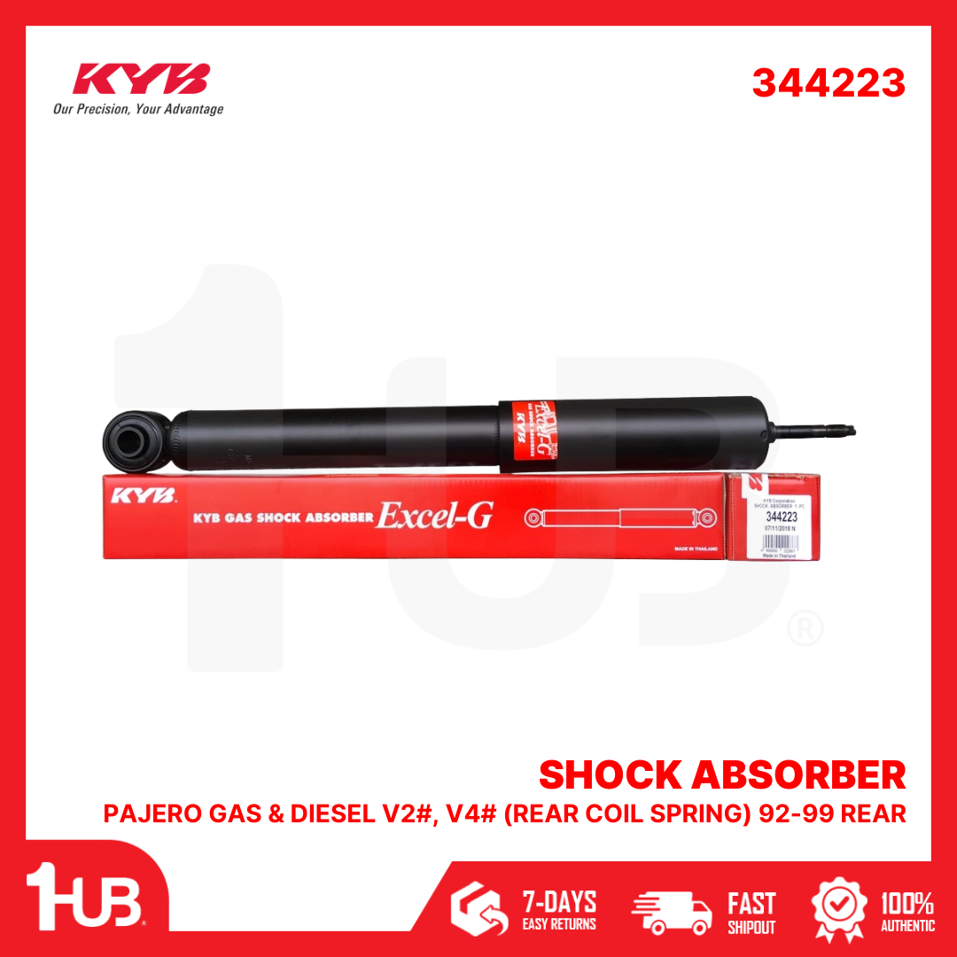 KYB SHOCK ABSORBER - GAS TYPE MITSUBISHI PAJERO GAS & DIESEL V2#, V4# (REAR COIL SPRING) 92-99 REAR 344223  ( 1 PC )