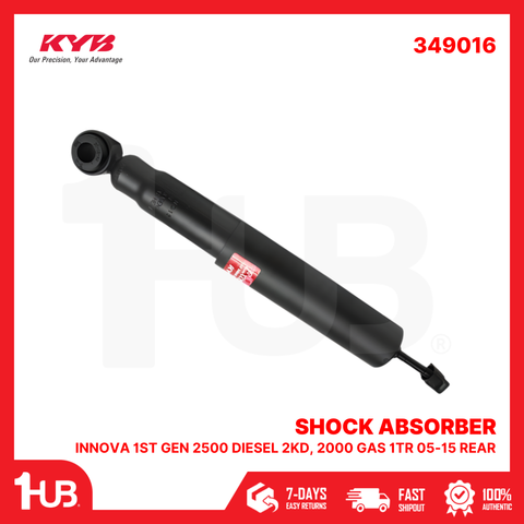 KYB SHOCK ABSORBER - GAS TYPE TOYOTA INNOVA 1ST GEN 2500 DIESEL 2KD, 2000 GAS 1TR 05-15 REAR 349016  ( 1 PC )