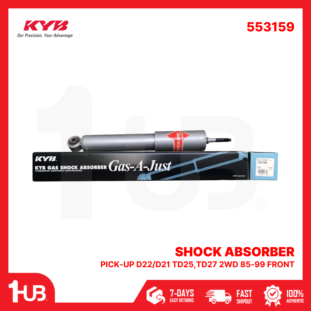 KYB SHOCK ABSORBER - GAS TYPE NISSAN PICK-UP D22/D21 TD25,TD27 2WD 85-99 FRONT 553159 / KG4654  ( 1 PC )