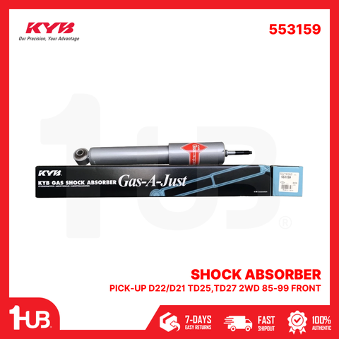 KYB SHOCK ABSORBER - GAS TYPE NISSAN PICK-UP D22/D21 TD25,TD27 2WD 85-99 FRONT 553159 / KG4654  ( 1 PC )