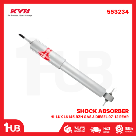 KYB SHOCK ABSORBER - GAS TYPE TOYOTA HI-LUX LN145,RZN GAS & DIESEL 97-12 REAR 553234  ( 1 PC )