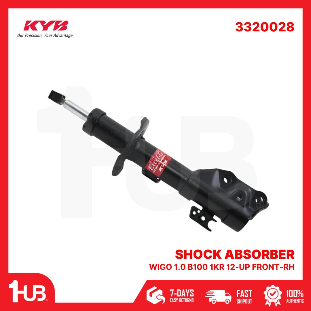 KYB SHOCK ABSORBER - GAS TYPE TOYOTA WIGO 1.0 B100 1KR 12-UP FRONT-RH 3320028  ( 1 PC )