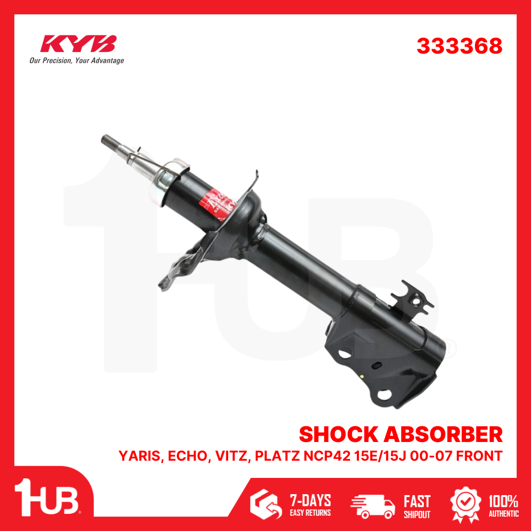 KYB SHOCK ABSORBER - GAS TYPE TOYOTA YARIS, ECHO, VITZ, PLATZ NCP42 15E/15J 00-07 FRONT 333368  ( 1 PC )
