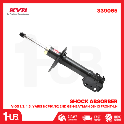 KYB SHOCK ABSORBER - GAS TYPE TOYOTA VIOS 1.3, 1.5, YARIS NCP91/92 2ND GEN-BATMAN 08-13 FRONT-LH 1340031 / 339065  ( 1 PC )