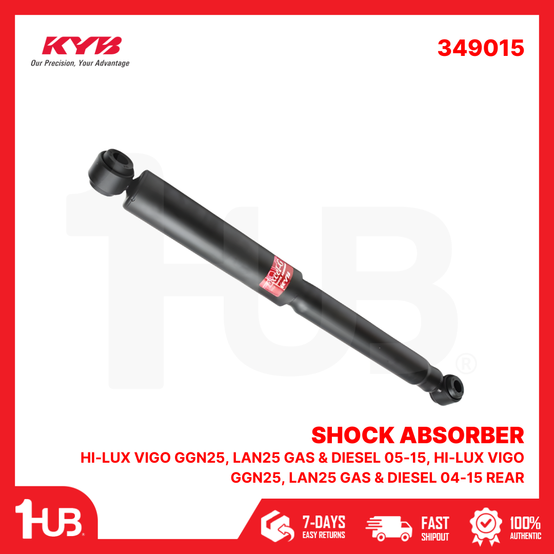 KYB SHOCK ABSORBER - GAS TYPE TOYOTA HI-LUX VIGO GGN25, LAN25 GAS & DIESEL 05-15, HI-LUX VIGO GGN25, LAN25 GAS & DIESEL 04-15 REAR 349015 9440001 ( 1 PC )