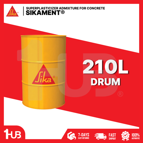 SIKA SIKAMENT NN DRUM HIGH RANGE LIQUID WATER REDUCER / SUPERPLASTICIZER ADMIXTURE FOR CONCRETE ( 210L )