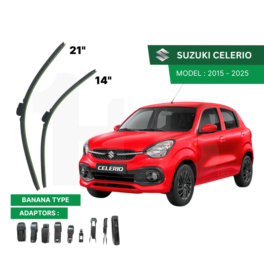 SCHAEFFLER ULTRA PREMIUM WIPER BLADE FOR SUZUKI CELERIO 2015 - 2025 MODEL U-HOOK / MULTI-ADAPTOR BANANA TYPE
