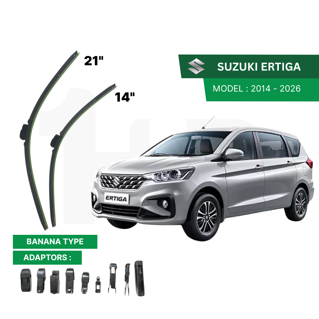 SCHAEFFLER ULTRA PREMIUM WIPER BLADE FOR SUZUKI ERTIGA 2014 - 2026 MODEL U-HOOK / MULTI-ADAPTOR BANANA TYPE