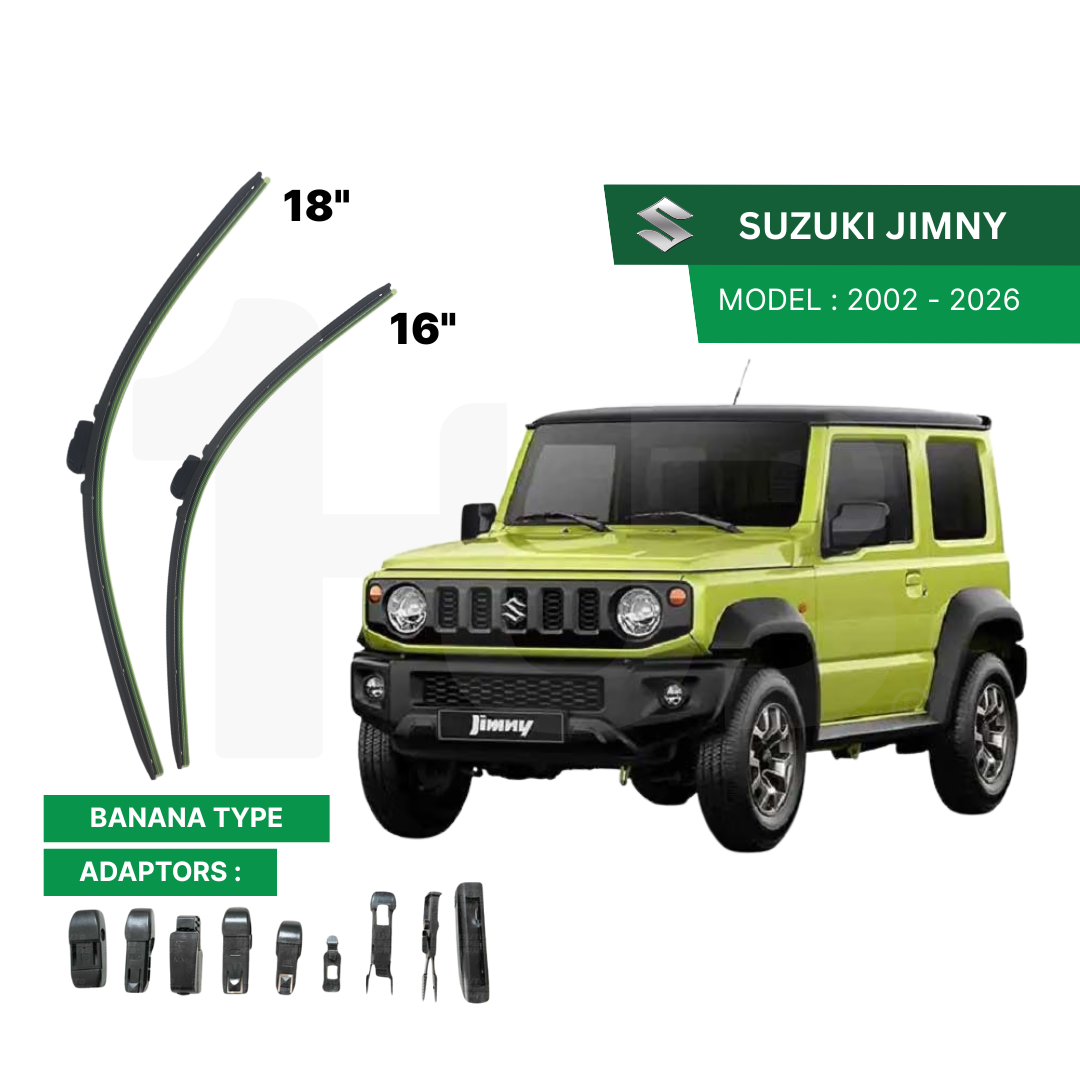 SCHAEFFLER ULTRA PREMIUM WIPER BLADE FOR SUZUKI JIMNY 2002 - 2026 MODEL U-HOOK / MULTI-ADAPTOR BANANA TYPE