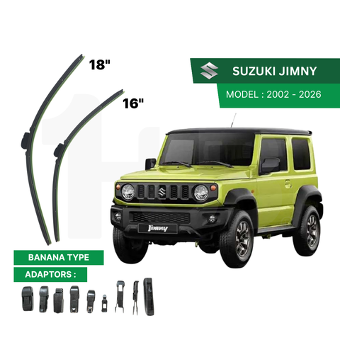 SCHAEFFLER ULTRA PREMIUM WIPER BLADE FOR SUZUKI JIMNY 2002 - 2026 MODEL U-HOOK / MULTI-ADAPTOR BANANA TYPE