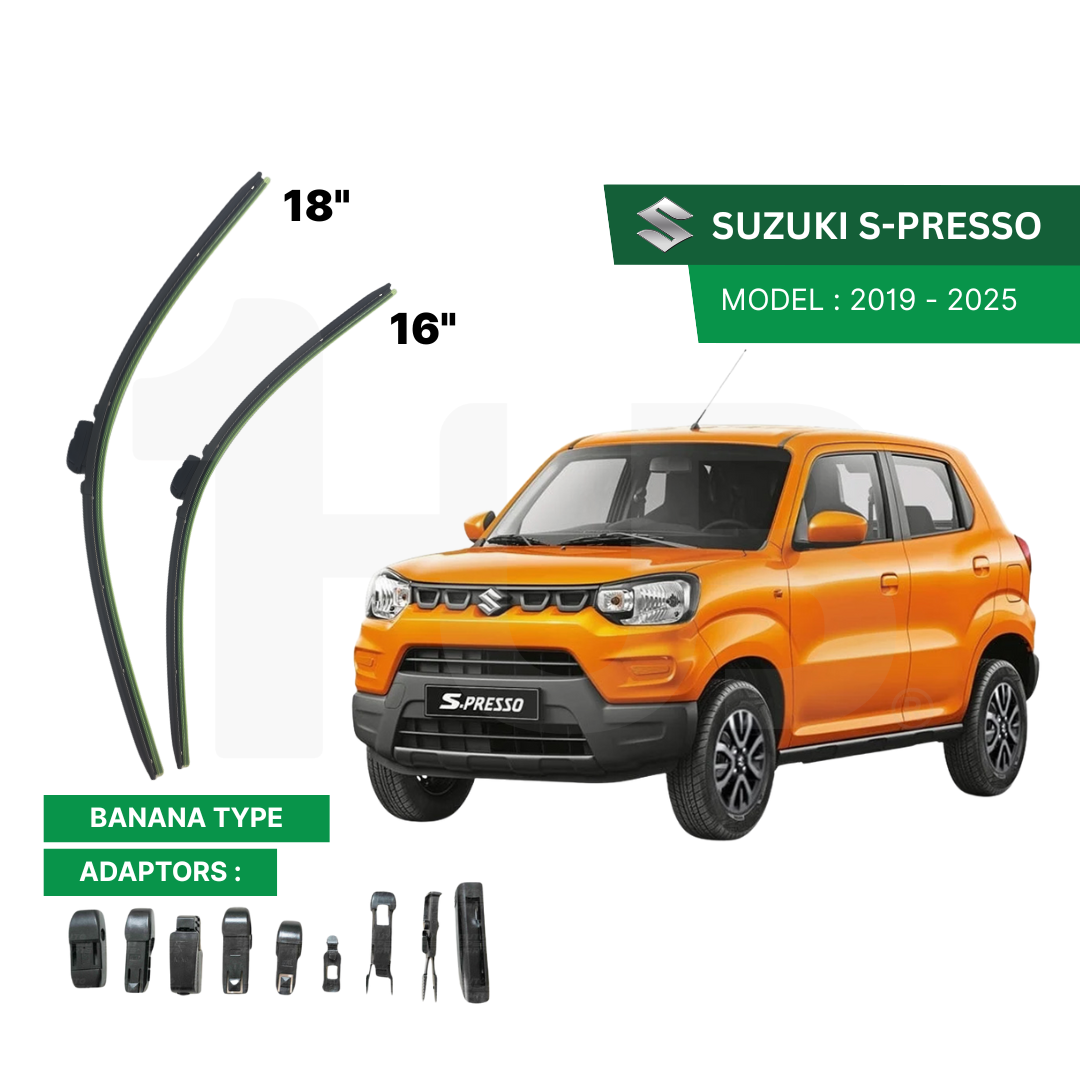 SCHAEFFLER ULTRA PREMIUM WIPER BLADE FOR SUZUKI S-PRESSO 2019 - 2025 MODEL U-HOOK / MULTI-ADAPTOR BANANA TYPE