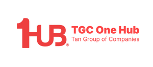 Red '1 HUB' logo with 'TGC One Hub Tan Group of Companies' text on a white background