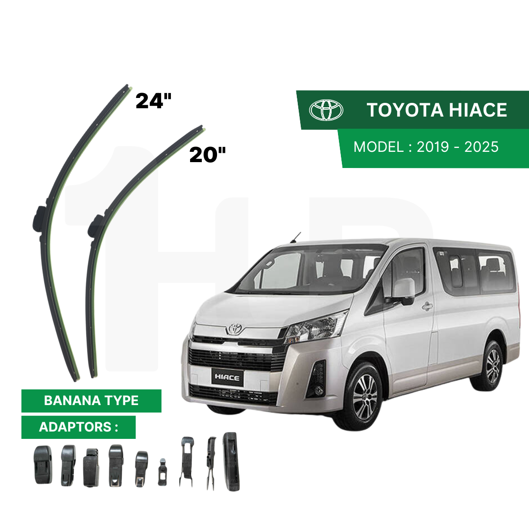 SCHAEFFLER ULTRA PREMIUM WIPER BLADE FOR TOYOTA HIACE 1992 - 2004, 2005 - 2019, 2019 - 2025 MODEL U-HOOK / MULTI-ADAPTOR BANANA TYPE