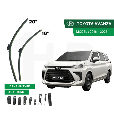 SCHAEFFLER ULTRA PREMIUM WIPER BLADE FOR TOYOTA AVANZA 2004 - 2025 MODEL U-HOOK / MULTI-ADAPTOR BANANA TYPE