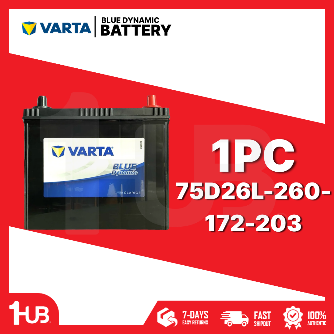 VARTA BLUE BATTERY 75D26L-260-172-203 ( 1 PC )