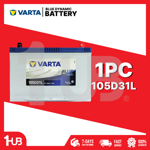 VARTA BLUE CAR BATTERY 105D31L / N70( 1 PC )
