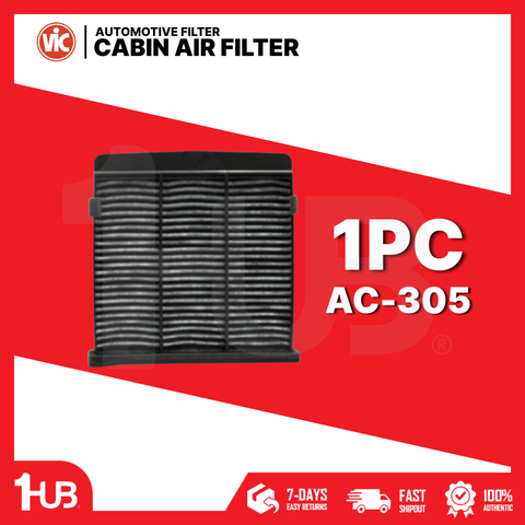 VIC CABIN AIR FILTER AC-305 MITSUBISHI GRANDIS 4G69 03-09 / LANCER 4G63 , 4G94 , 4G15 , 4G93 00-09 / MONTERO SPORT 4D56 2009  AC-305 7238938 ( 1 PC )
