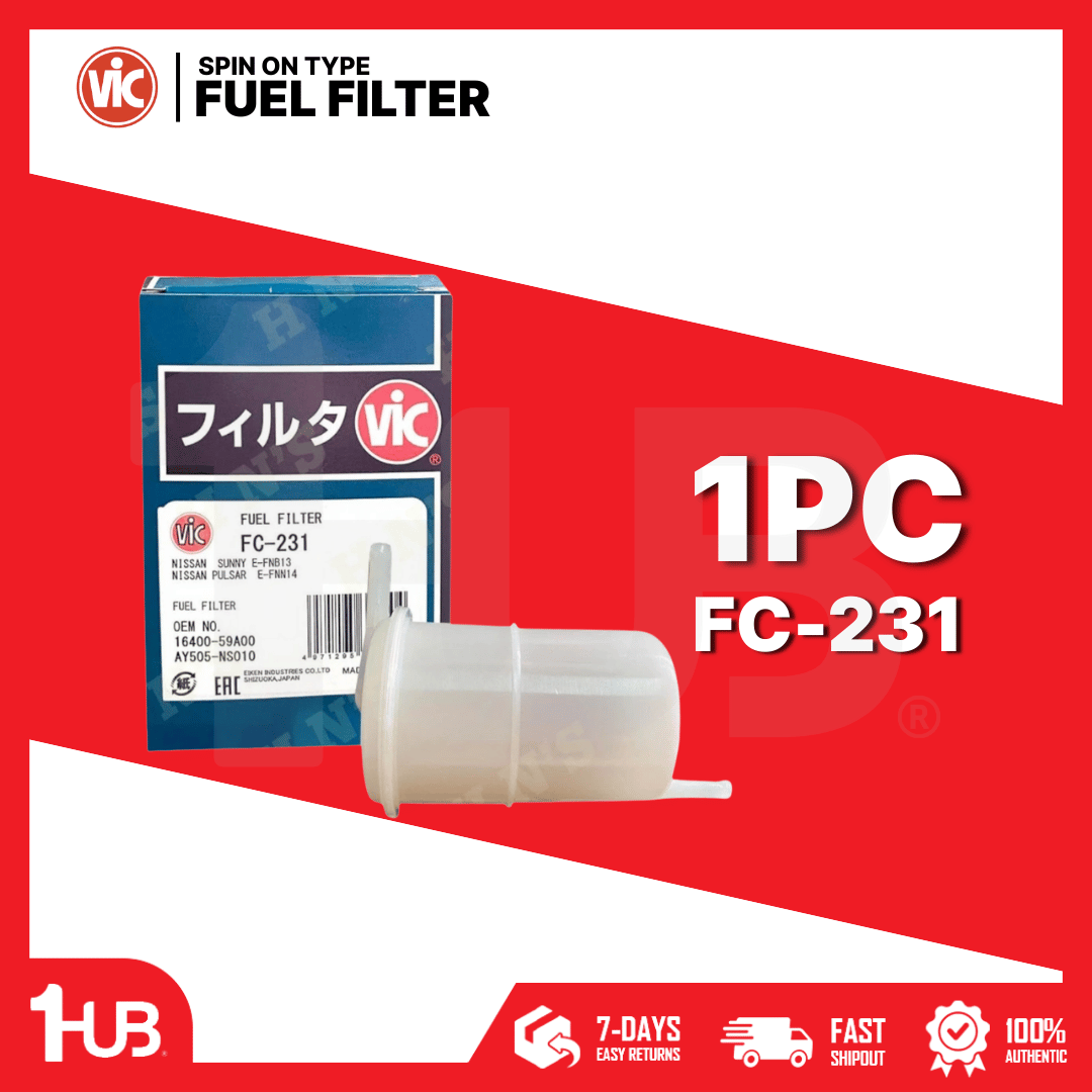 VIC FUEL FILTER SPIN ON TYPE VIC FC-231 NISSAN SENTRA ECCS 1.6 CA16S  FC-231 8442293 ( 1 PC )