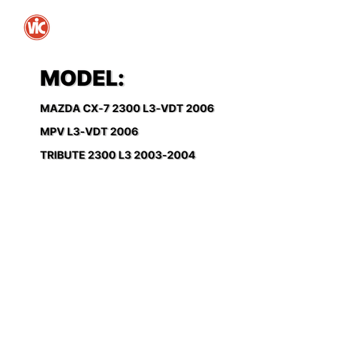 VIC OIL FILTER CARTRIDGE ELEMENT TYPE VIC O-406 L321-14-300A / L321-14-302 / LF01-14-302 MAZDA CX-7 2300 L3-VDT 2006- / MPV L3-VDT 2006- / TRIBUTE 2300 L3 03-04  O-406 5106563 ( 1 PC )