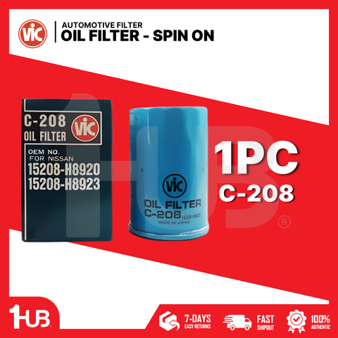 VIC OIL FILTER - SPIN ON   C-208  ( 1 PC )
