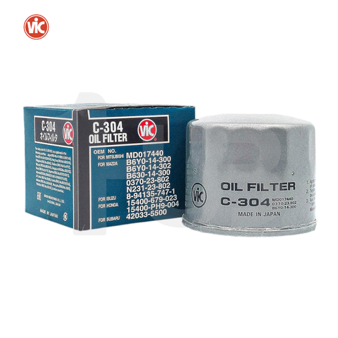 VIC OIL FILTER SPIN ON VIC C-304 FORD LASER , KIA PRIDE , SORENTO GAS GE3500 , HYUNDAI ELANTRA / GETZ / MATRIX / TUCSON GAS  C-304 19244 ( 1 PC )