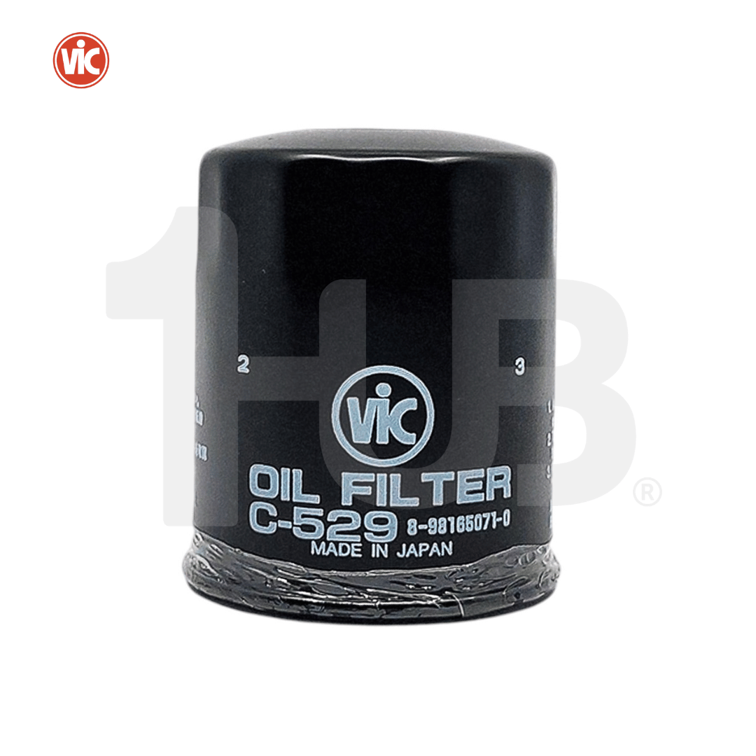 VIC OIL FILTER SPIN ON VIC C-529 8-98165-071-0 ISUZU D-MAX 2.5/3.0 4JH-1 2014, D-MAX LS 4WD &2WD 2018, MU-X 3.0 2018  C-529 2589902 ( 1 PC )