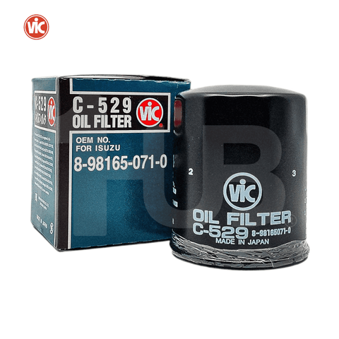 VIC OIL FILTER SPIN ON VIC C-529 8-98165-071-0 ISUZU D-MAX 2.5/3.0 4JH-1 2014, D-MAX LS 4WD &2WD 2018, MU-X 3.0 2018  C-529 2589902 ( 1 PC )