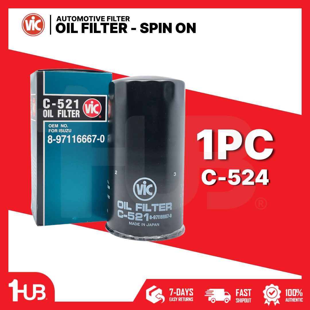 VIC OIL FILTER SPIN ON VIC C-524 ISUZU TROOPER 4JX1-T  C-524 6938470 ( 1 PC )