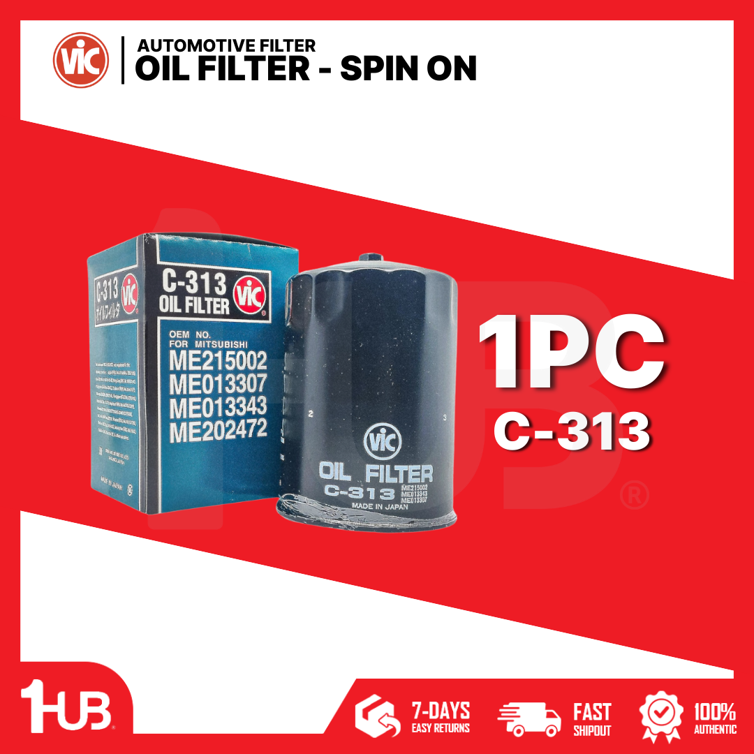 VIC OIL FILTER SPIN ON VIC C-313 MITSUBISHI 4D34-2A 01- DUAL FILTERS / C-319  C-313 4740677 ( 1 PC )
