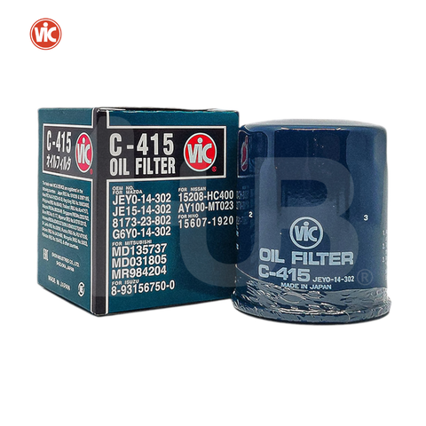 VIC OIL FILTER SPIN ON VIC C-415 MITSUBISHI LANCER 1.3 , 1.5 12V 4G13 , 4G15 89-96 / LANCER 1500 DOHC 4G91 91-96  C-415 6596499 ( 1 PC )