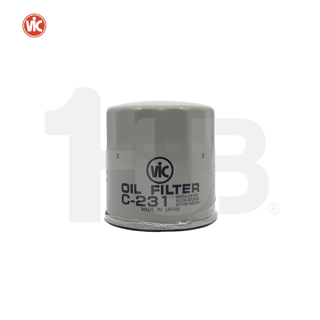 VIC OIL FILTER SPIN ON VIC C-231 NISSAN NAVARA YD25 05-, YD25-Ti, LD23 87-, YD22 87-, LD20 87-  C-231 2707208 ( 1 PC )
