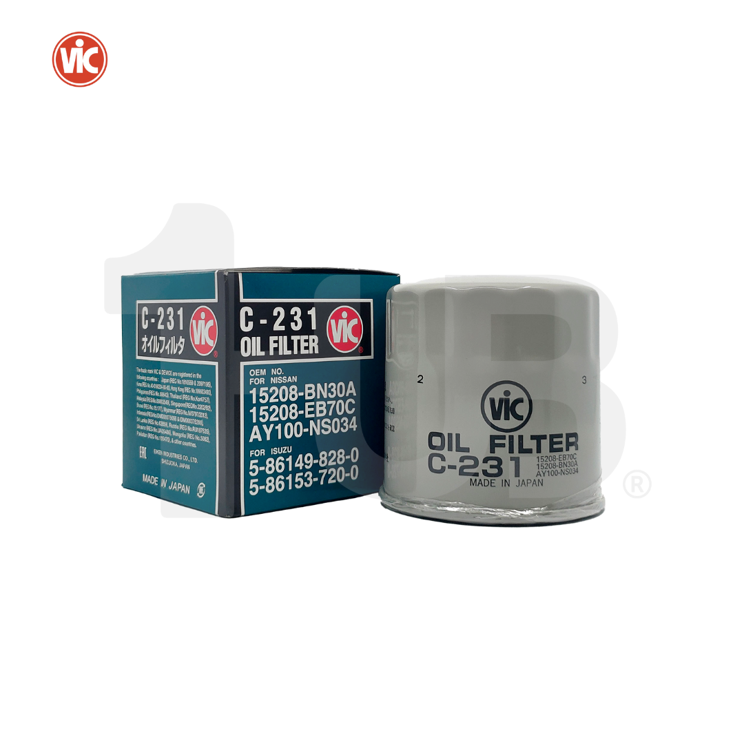 VIC OIL FILTER SPIN ON VIC C-231 NISSAN NAVARA YD25 05-, YD25-Ti, LD23 87-, YD22 87-, LD20 87-  C-231 2707208 ( 1 PC )