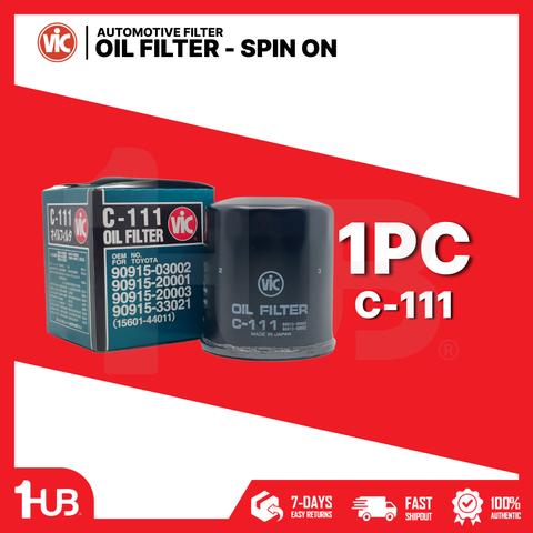 VIC OIL FILTER SPIN ON VIC C-111 TOYOTA HD 102 / 106 ; PRADO DSL  C-111 5115152 ( 1 PC )